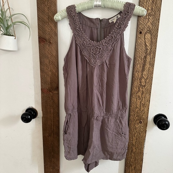 Anthropologie Mine Women’s Medium Rustic Bohemian Romper with Pockets - Picture 6 of 14